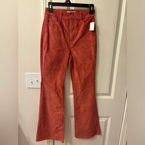 Old Navy Women's corduroy Flare Jeans in Rust Red